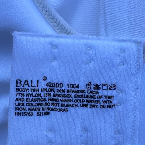 Bali Womens White Underwire Minimizer Bra 42DDD Adjustable Straps Style DF1004 - Picture 5 of 16